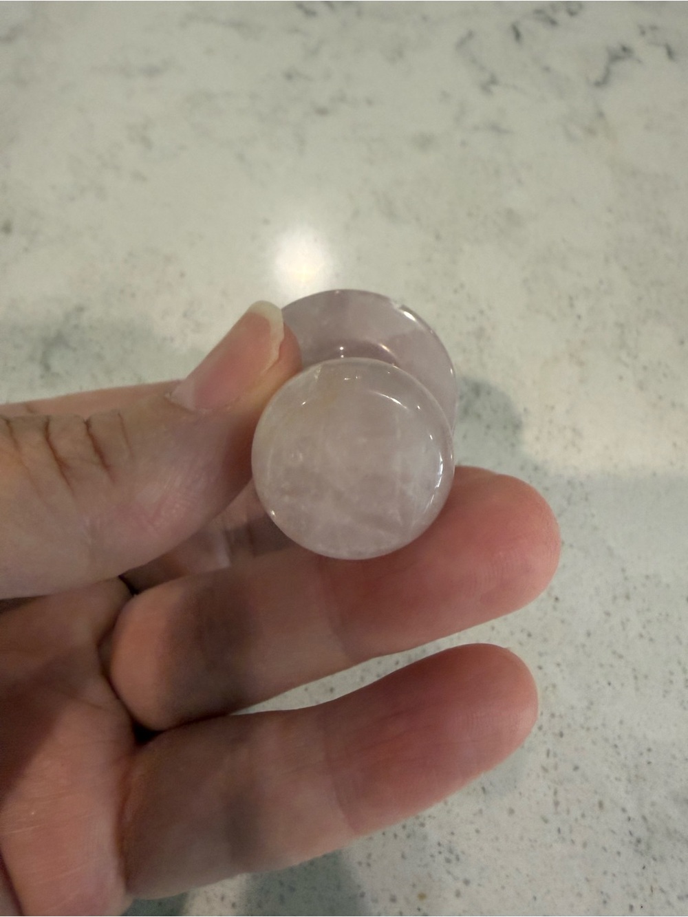 Rose Quartz Mushroom - Picture 4 of 6
